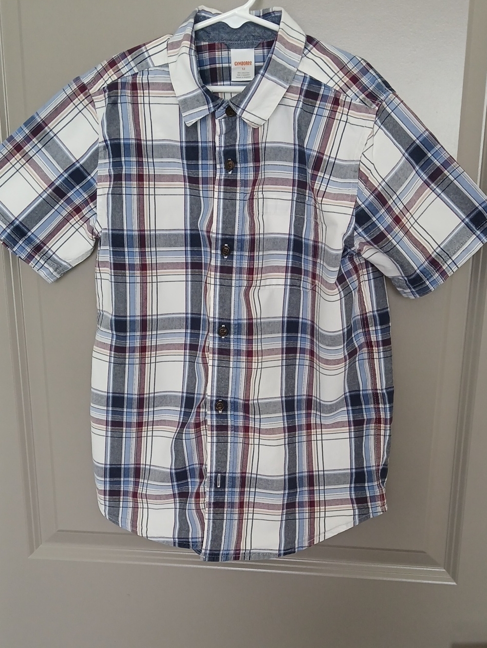 Gymboree Size 12 Plaid Short-Sleeve Button-Down Shirt